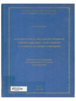 000033826 AN EVALUATION OF THE CURRENT TEXTBOOK USED FOR THE FIRST - YEAR STUDENTS AT NATIONAL ECONOMICS UNIVERSITY ĐÁNH GIÁ SÁCH GIÁO KHOA HIỆN HÀNH DÀNH CHO SINH VIÊN NĂM THỨ NHẤT TRƯỜNG ĐẠI HỌC KINH TẾ QUỐC GIA