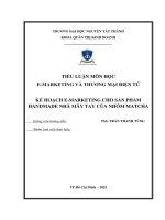 Kế hoạch e marketing cho sản phẩm handmade nhà mây tay của nhóm matcha