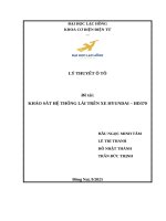 Lý thuyết Ô tô Đề tài khảo sát hệ thống lái trên xe hyundai – hd370