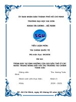 Trình bày sự Ảnh hưởng của giá dầu thô Ở các nước trung Đông Đối với thị trường tài chính toàn cầu