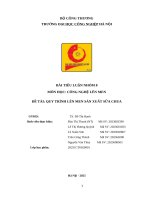 Công nghệ lên men Đề tài quy trình lên men sản xuất sữa chua