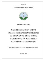 Năm phương diện cải tổ doanh nghiệp trong thời Đại số hóa và Ứng dụng trong nghiên cứu và phát triển sản phẩm từ thảo dược 2