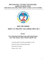 Đề bài ai và Ứng dụng hoạt Động trong ngân hàng thương mại thực trạng và một số khuyến nghị Đề xuất