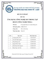 Đề tài Ứng dụng công nghệ iot trong tập Đoàn công nghệ tesla