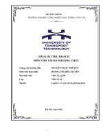 Báo cáo thu hoạch môn vận tải Đa phương thức