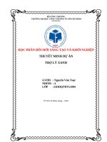 Học phần Đổi mới sáng tạo và khởi nghiệp thuyết minh dự Án trợ lý xanh