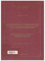 000034904 AN INVESTIGATION OF 1ST YEAR ENGLISH MAJOR STUDENTS' VOCABULARY LEARNING STRATEGIES IN LANG SON COLLEGE OF EDUCATION KHẢO SÁT CHIẾN LƯỢC HỌC TỪ VỰNG CỦA SINH VIÊN NĂM THỨ NHẤT CHUYÊN NGÀNH TIẾNG ANH TẠI TRƯỜNG CAO ĐẲNG SƯ PHẠM LĂNG SƠN