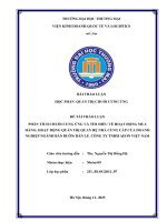 Phân tích chuỗi cung Ứng và tìm hiểu về hoạt Động mua hàng; hoạt Động quản trị quan hệ nhà cung cấp của doanh nghiệp ngành bán buôn bán lẻ  công ty tnhh aeon việt nam