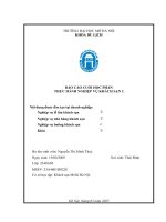 Báo cáo cuối học phần thực hành nghiệp vụ khách sạn 2 khách sạn meliã hà nội