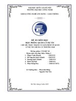 Chủ Đề thực trạng và giải pháp về quản lý dự Án chung cư thương mại