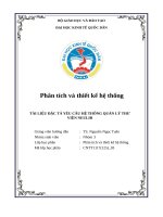 Phân tích và thiết kế hệ thống tài liệu Đặc tả yêu cầu hệ thống quản lý thư viện neulib