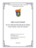 Đề tài chiến dịch hỗ trợ truyền thông nắng cuối hạ  trao yêu thương