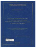 000029203 TOWARDS AN ESP READING SYLLABUS FOR THE THIRD YEAR STUDENTS OF BUSINESS AND ADMINISTRATION MANAGEMENT AT TAY NGUYEN UNIVERSITY HƯỚNG ĐẾN MỘT CHƯƠNG TRÌNH ĐỌC THẦU DÀNH CHO SINH VIÊN NĂM THỨ BA NGÀNH QUẢN TRỊ KINH DOANH, TRƯỜNG ĐẠI HỌC TÂY NGUYÊN