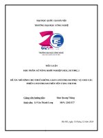 Đề Án mô hình cho thuê không gian livestream phục vụ cho các phiên livestream trên nền tảng tiktok