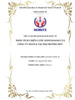 Tiểu luận hp kinh doanh quốc tế phân tích chiến lược kinh doanh của công ty nestle tại thị trường Đức
