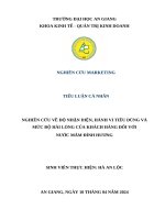 Nghiên cứu về Độ nhận diện, hành vi tiêu dùng và mức Độ hài lòng của khách hàng Đối với nước mắm Đỉnh hương