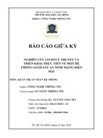 Nghiên cứu cơ sở lý thuyếtvàtriển khai thực tiễnvềmộthệthống giám sát an ninhmạnghiệnđại