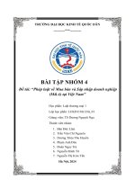 Đề tài pháp luật về mua bán và sáp nhập doanh nghiệp (m&a) tại việt nam