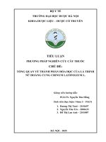 Chủ Đề tổng quan về thành phần hóa học của lá trinh nữ hoàng cung crinum latifolium l