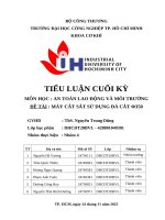 IUH - TIỂU LUẬN AN TOÀN LAO ĐỘNG VÀ MÔI TRƯỜNG - MÁY CẮT SẮT SỬ DỤNG ĐÁ CẮT Φ350