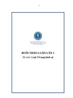 Thảo luận 1 Tố tụng hình sự