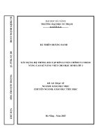 Xây dựng hệ thống bài tập rèn luyện chính tả nhằm nâng cao kĩ năng viết cho học sinh lớp 3