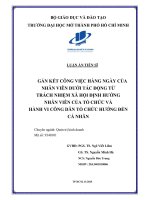 Gắn kết công việc hàng ngày của nhân viên dưới tác Động từ trách nhiệm xã hội Định hướng nhân viên của tổ chức và hành vi công dân tổ chức hướng Đến cá nhân