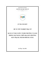 Quản lý nhà nước về bồi thường và giải phóng mặt bằng trên Địa bàn phường bàn thạch, thành phố Đà nẵng