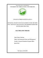 Municipal solid waste management in ho chi minh city, vietnam challenges and opportunities for sustainable practices