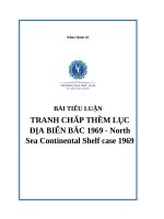 Tiểu luận: Tranh chấp thềm lục Địa biển bắc