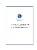 Thảo luận 4: Luật Hình sự phần chung