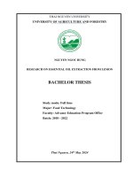 Research on essential oil extraction from lemon