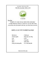 Nghiên cứu một số Đặc Điểm nông sinh học và biện pháp kỹ thuật canh tác cây hà thủ Ô Đỏ (fallopia multiflorum thunb) tại tỉnh thái nguyên