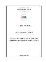 Quản lý nhà nước về Đầu tư công trên Địa bàn phường kon tum, tỉnh quảng ngãi