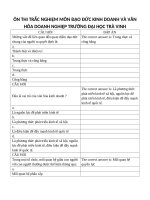 Ôn thi trắc nghiệm môn Đạo Đức kinh doanh trường Đại học trà vinh (CÓ ĐÁP ÁN)