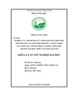 Nghiên cứu Ảnh hưởng của naa Đến sinh trưởng, phát triển, năng suất và chất lượng dưa chuột tại khoa nông học trường Đại học nông lâm