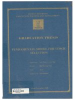 000042399 FUNDAMENTAL MODEL FOR STOCK SELECTION MÔ HÌNH CƠ BẢN CHO VIỆC LỰA CHỌN CỔ PHIẾU