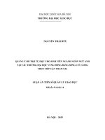 Quản lý hỗ trợ tự học cho sinh viên ngành ngôn ngữ anh tại các trường Đại học vùng Đồng bằng sông cửu long theo tiếp cận tham gia