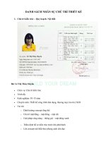 Danh sách nhân sự chủ trì thiết kế