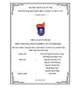 Môn phương pháp nghiên cứu xã hội học đề tài thực trạng mua sắm trực tuyến của sinh viên trên Địa bàn hà nội