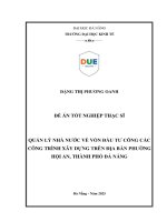 Quản lý nhà nước về vốn Đầu tư công các công trình xây dựng trên Địa bàn phường hội an, thành phố Đà nẵng