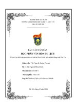 Các Điều kiện phát triển du lịch tại khu di tích lịch sử Đền hùng tỉnh phú thọ