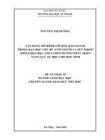 Vận dụng mô hình lớp học Đảo ngược trong dạy học chủ Đề con người và sức khỏe môn khoa học lớp 4 theo hướng phát triển năng lực tự học cho học sinh
