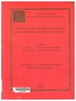 000080970 THE INFLUENCE OF MACRO FACTORS ON STOCK RETURN IN HO CHI MINH STOCK EXCHANGE ẢNH HƯỞNG CỦA CÁC YẾU TỐ VĨ MÔ ĐẾN LỢI NHUẬN CỔ PHIẾU TẠI SỞ GIAO DỊCH CHỨNG KHOÁN THÀNH PHỐ HỒ CHÍ MINH
