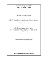 Dấu Ấn giới trong văn xuôi về Đề tài chiến tranh của lê minh khuê, lý lan, bích ngân