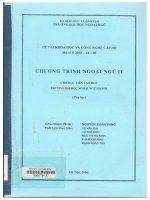 000079137 ĐỀ TÀI KHOA HỌC VÀ CÔNG NGHỆ CẤP BỘ Mã số B 2003 -44-08 CHƯƠNG TRÌNH NGOẠI NGỮ II CHO HỌC VIÊN CAO HỌC TRƯỜNG ĐẠI HỌC NGOẠI NGỮ HÀ NỘI