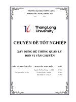 Chuyên Đề tốt nghiệp xây dựng hệ thống quản lý Đơn vị vận chuyển