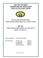 Thiết kế hệ thống Động lực thông minh Đề tài thiết kế hệ thống Động lực hộp số tự Động vô cấp cvt