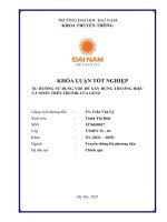 Khóa luận tốt nghiệp xu hướng sử dụng voe Để xây dựng thương hiệu cá nhân trên tiktok của genz