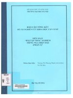 000089797 BÁO CÁO TỔNG KẾT ĐỀ TÀI NGHIÊN CỨU KHOA HỌC CẤP CƠ SỞ BIÊN SOẠN “BÀI TẬP TRẮC NGHIỆM TIẾNG NGA HIỆN ĐẠI (PHẦN 2)"